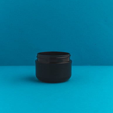 1 oz Black Double Walled Plastic Cosmetic Jars fragrance oil bottle