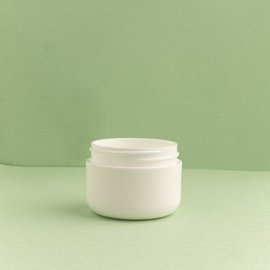 1 oz White Double Walled Plastic Cosmetic Jar fragrance oil bottle