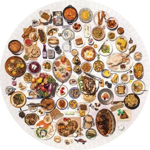 100 Most Jewish Foods Circle Puzzle