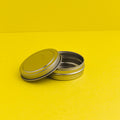 1/2 oz Flat Round Balm Tin with Lid fragrance oil bottle