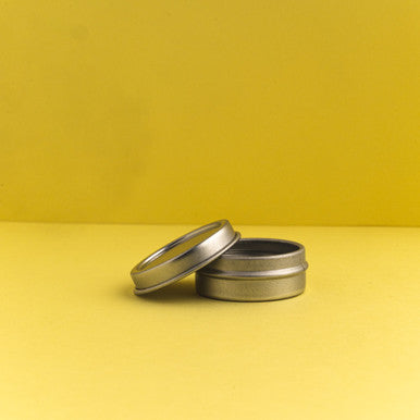 1/4 oz Flat Round Balm Tin with Lid fragrance oil bottle