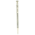 1920S CROSS ALWRITE NICKEL PLATED ENGINE TURNED CHEVRON PATTERN W/SNAKE-LIKE CLIP PENCIL OFFERED BY ANTIQUE DIGGER