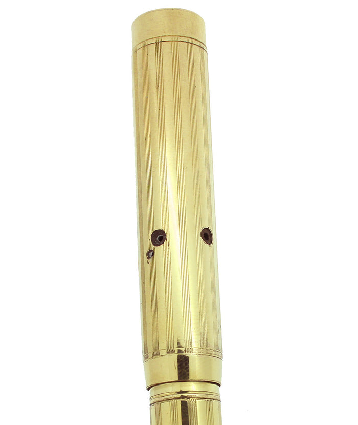 1920S SHEAFFER #2 GOLD FILLED FLAT TOP 14K F-BBB+ FLEX NIB FOUNTAIN PEN RESTORED OFFERED BY ANTIQUE DIGGER