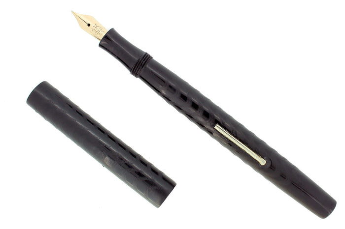 1920S STAR PEN CO CINCINNATI OHIO MAKER BLACK HARD RUBBER FOUNTAIN PEN RESTORED OFFERED BY ANTIQUE DIGGER