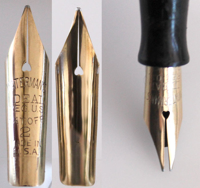 1920s STERLING WATERMAN'S 452 1/2V RING TOP FOUNTAIN PEN