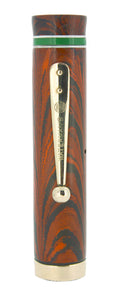 1920S WATERMAN #5 RED RIPPLE HARD RUBBER FOUNTAIN PEN CAP 18K GOLD FILLED TRIM OFFERED BY ANTIQUE DIGGER