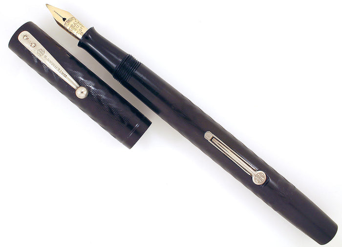 1920s WATERMAN 52 BCHR FOUNTAIN PEN NICKEL TRIM XF to BBB+ FLEX NIB RESTORED OFFERED BY ANTIQUE DIGGER