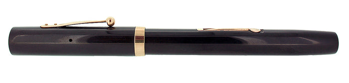 1920S WATERMAN #52 BLACK SMOOTH HARD RUBBER FOUNTAIN PEN RESTORED OFFERED BY ANTIQUE DIGGER