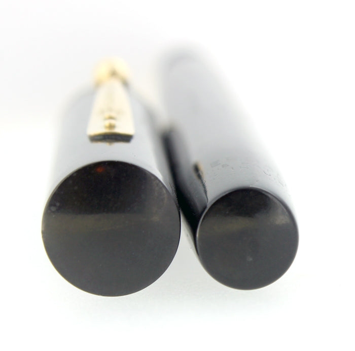 1920S WATERMAN #52 BLACK SMOOTH HARD RUBBER FOUNTAIN PEN RESTORED OFFERED BY ANTIQUE DIGGER