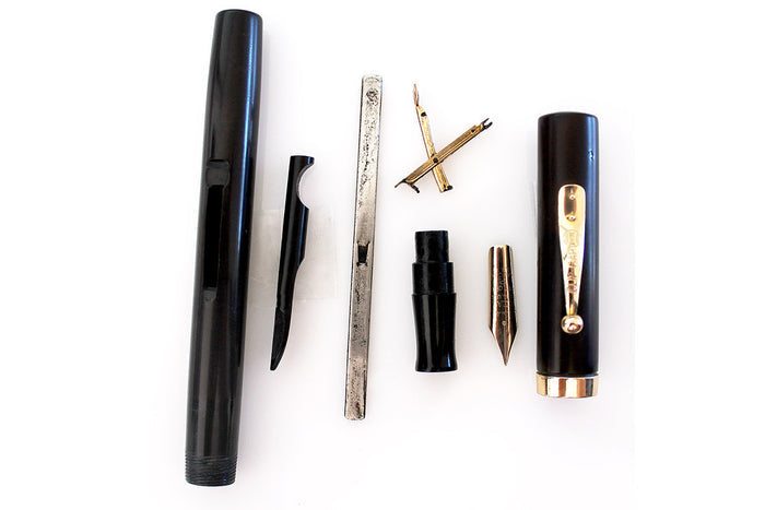 1920s WATERMAN 52 GOLD FILL TRIM BHR F - BBB FLEX NIB FOUNTAIN PEN
