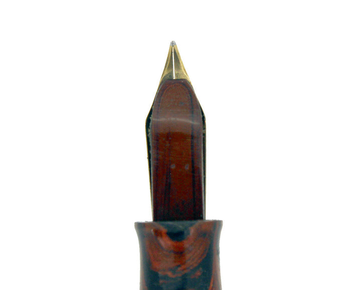 1920S WATERMAN 52 RED RIPPLE FOUNTAIN PEN XF TO BBB+ FLEX NIB RESTORED OFFERED BY ANTIQUE DIGGER