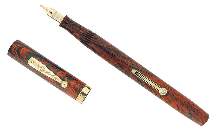 1920S WATERMAN 52 RIPPLE RIPPLE M-BBB 2.28MM FLEX NIB FOUNTAIN PEN RESTORED OFFERED BY ANTIQUE DIGGER