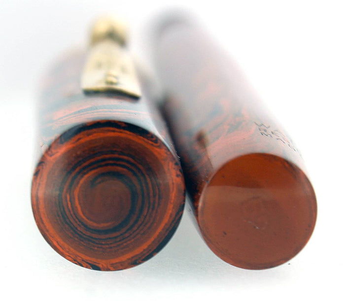 1920S WATERMAN 52 RIPPLE RIPPLE M-BBB 2.28MM FLEX NIB FOUNTAIN PEN RESTORED OFFERED BY ANTIQUE DIGGER