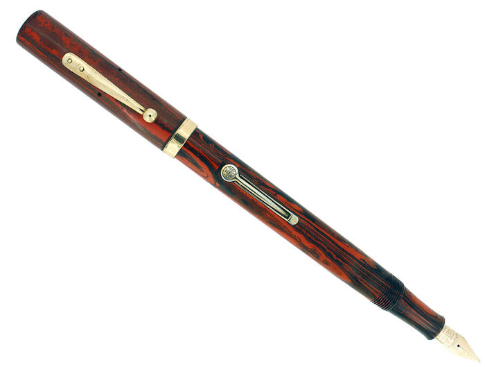 1920S WATERMAN #52 WOOD GRAIN FOUNTAIN PEN M-BBB FLEX NIB RESTORED OFFERED BY ANTIQUE DIGGER