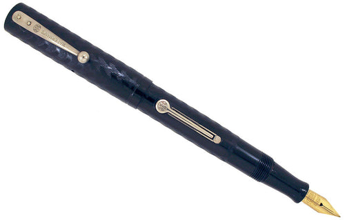 1920s WATERMAN 52V BCHR FOUNTAIN PEN NICKEL TRIM F to BBB+ FLEX NIB RESTORED OFFERED BY ANTIQUE DIGGER