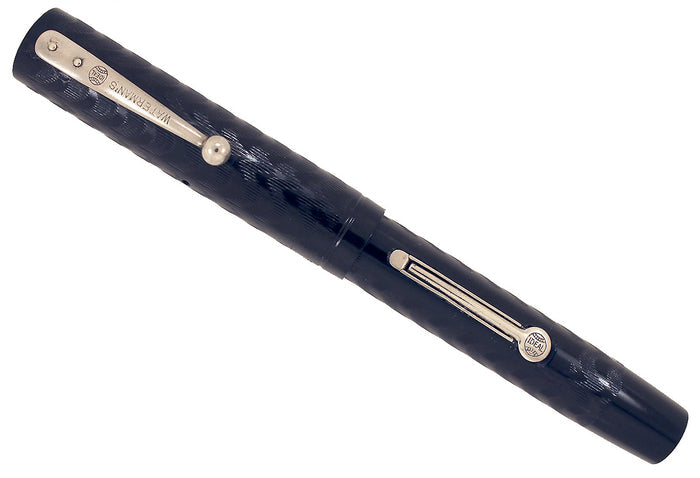 1920s WATERMAN 52V BCHR FOUNTAIN PEN NICKEL TRIM F to BBB+ FLEX NIB RESTORED OFFERED BY ANTIQUE DIGGER