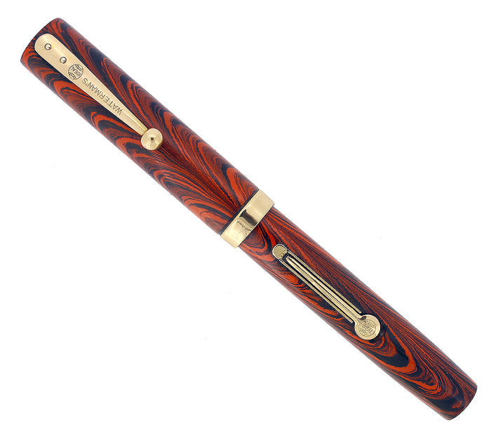 1920S WATERMAN 52V RIPPLE RIPPLE M-BBB 2.12MM FLEX NIB FOUNTAIN PEN RESTORED OFFERED BY ANTIQUE DIGGER