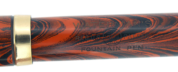 1920S WATERMAN 52V RIPPLE RIPPLE M-BBB 2.12MM FLEX NIB FOUNTAIN PEN RESTORED OFFERED BY ANTIQUE DIGGER