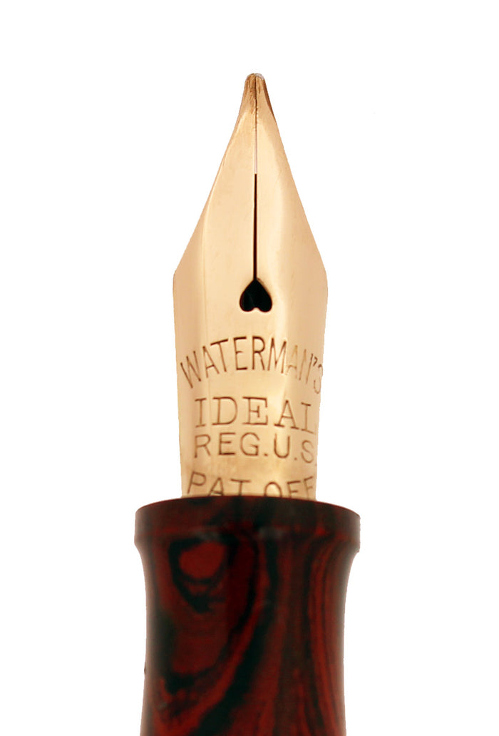 1920S WATERMAN 52V RIPPLE RIPPLE M-BBB 2.12MM FLEX NIB FOUNTAIN PEN RESTORED OFFERED BY ANTIQUE DIGGER