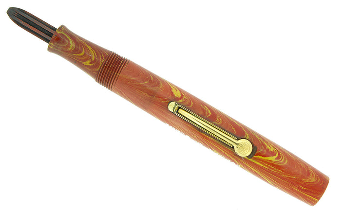 1920s WATERMAN 52V ROSE RIPPLE HARD RUBBER FOUNTAIN PEN BARREL SECTION FEED OFFERED BY ANTIQUE DIGGER
