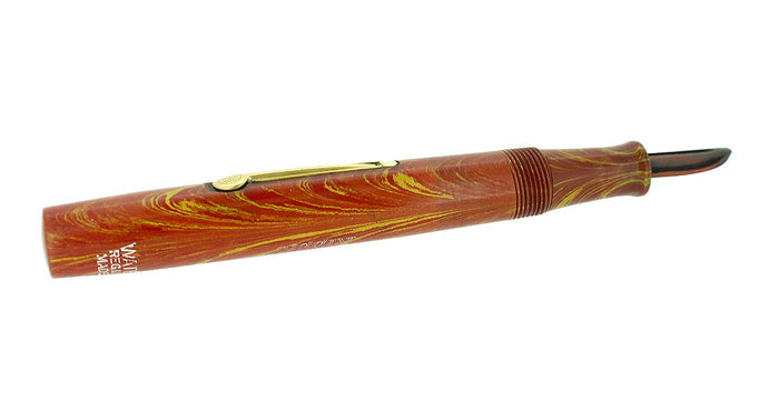 1920s WATERMAN 52V ROSE RIPPLE HARD RUBBER FOUNTAIN PEN BARREL SECTION FEED OFFERED BY ANTIQUE DIGGER