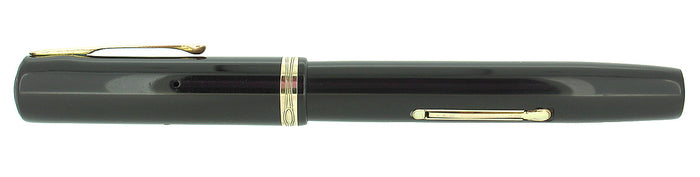 1930 WATERMAN #5 BLACK CELLULOID RED KEYHOLE F-BB NIB FOUNTAIN PEN RESTORED OFFERED BY ANTIQUE DIGGER