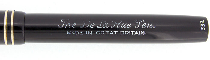 1930s ONOTO DE LA RUE MODEL 332 XF-BB SEMI-FLEX NIB FOUNTAIN PEN RESTORED OFFERED BY ANTIQUE DIGGER