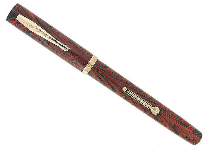 1930S WATERMAN 52 RIPPLE RIPPLE F-BBB 2.13MM FLEX NIB FOUNTAIN PEN RESTORED OFFERED BY ANTIQUE DIGGER