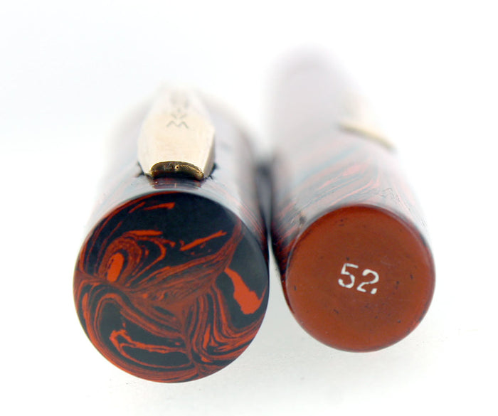 1930S WATERMAN 52 RIPPLE RIPPLE F-BBB 2.13MM FLEX NIB FOUNTAIN PEN RESTORED OFFERED BY ANTIQUE DIGGER