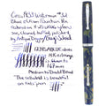 1933 WATERMAN 32 BLUE & CREAM CELLULOID 14K SEMI-FLEX NIB FOUNTAIN PEN RESTORED OFFERED BY ANTIQUE DIGGER