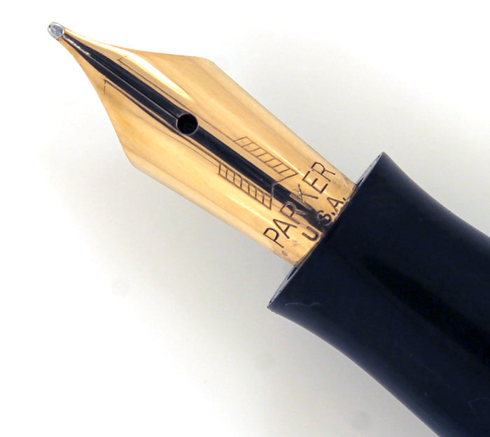 1934 PARKER BURGUNDY MOTTLED DOUBLE JEWEL VACUMATIC JR FOUNTAIN PEN RESTORED OFFERED BY ANTIQUE DIGGER
