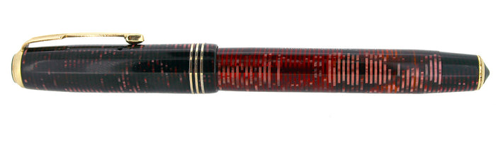 1934 PARKER BURGUNDY PEARL DOUBLE JEWEL VACUMATIC STANDARD SIZE FOUNTAIN PEN IN RESTORED CONDITION OFFERED BY ANTIQUE DIGGER