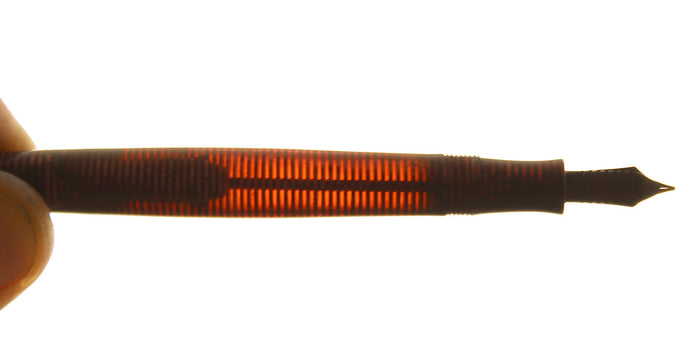 1934 PARKER BURGUNDY PEARL VACUMATIC DOUBLE JEWEL FOUNTAIN PEN NIB RESTORED OFFERED BY ANTIQUE DIGGER