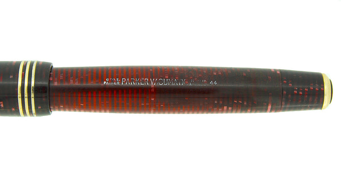 1934 PARKER BURGUNDY PEARL VACUMATIC DOUBLE JEWEL FOUNTAIN PEN NIB RESTORED OFFERED BY ANTIQUE DIGGER