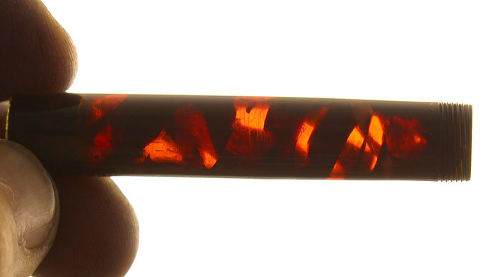 1935 PARKER BURGUNDY MOTTLED DOUBLE JEWEL VACUMATIC JR FOUNTAIN PEN RESTORED OFFERED BY ANTIQUE DIGGER