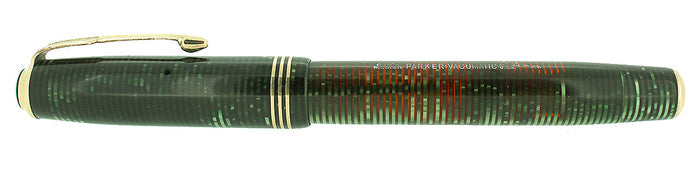 1936 PARKER EMERALD PEARL STANDARD VACUMATIC FOUNTAIN PEN CLEAN TRIM RESTORED OFFERED BY ANTIQUE DIGGER