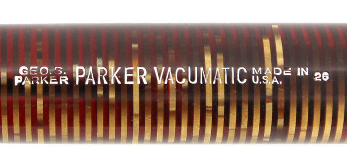1936 PARKER GOLDEN PEARL STANDARD VACUMATIC DOUBLE JEWEL FOUNTAIN PEN RESTORED OFFERED BY ANTIQUE DIGGER