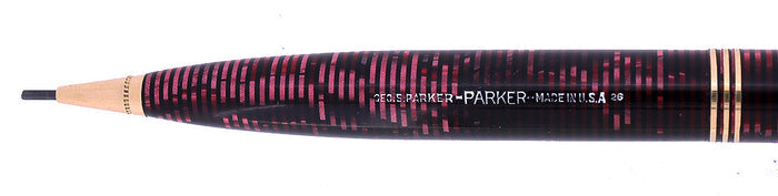 CIRCA 1936 PARKER VACUMATIC BURGUNDY PEARL STANDARD MECHANICAL PENCIL RESTORED OFFERED BY ANTIQUE DIGGER