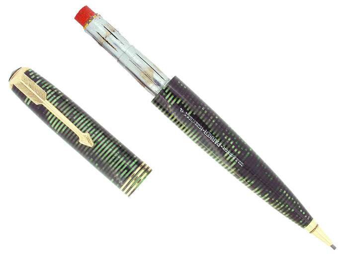 1936 PARKER VACUMATIC EMERALD PEARL OVERSIZE MECHANICAL PENCIL RESTORED OFFERED BY ANTIQUE DIGGER