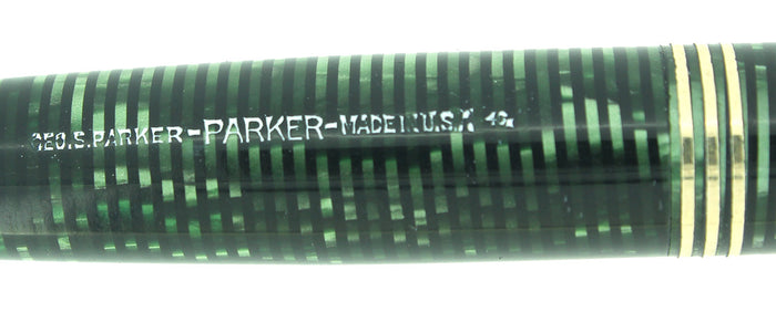 1936 PARKER VACUMATIC EMERALD PEARL OVERSIZE MECHANICAL PENCIL RESTORED OFFERED BY ANTIQUE DIGGER