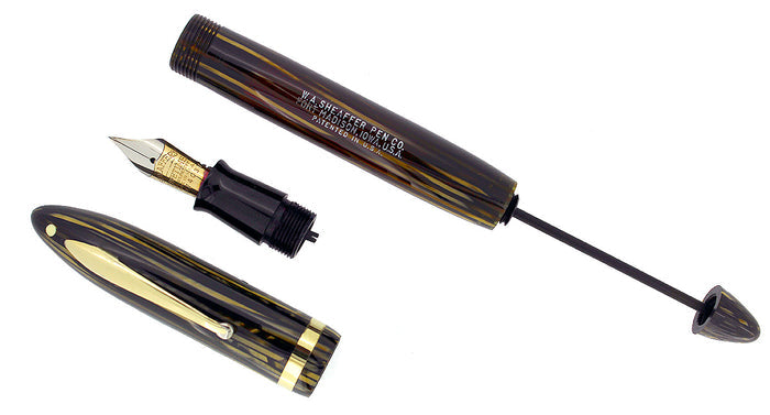 1936 SHEAFFER OVERSIZE GOLDEN PEARL BALANCE FOUNTAIN PEN RESTORED CONDITION OFFERED BY ANTIQUE DIGGER