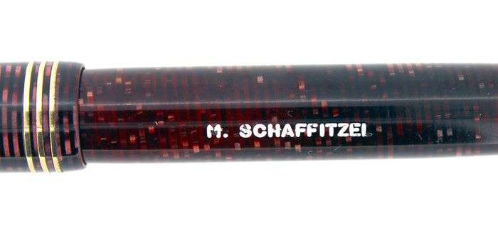 1937 PARKER BURGUNDY PEARL DOUBLE JEWEL VACUMATIC STANDARD SIZE FOUNTAIN PEN IN RESTORED CONDITION OFFERED BY ANTIQUE DIGGER