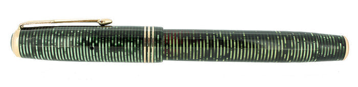 1937 PARKER EMERALD PEARL STANDARD VACUMATIC DOUBLE JEWEL FOUNTAIN PEN RESTORED OFFERED BY ANTIQUE DIGGER