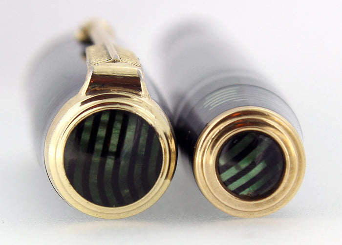 1937 PARKER EMERALD PEARL STANDARD VACUMATIC DOUBLE JEWEL FOUNTAIN PEN RESTORED OFFERED BY ANTIQUE DIGGER