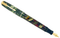 1937 PARKER MOTTLED GREEN LARGE JR DOUBLE JEWEL VACUMATIC FOUNTAIN PEN RESTORED OFFERED BY ANTIQUE DIGGER
