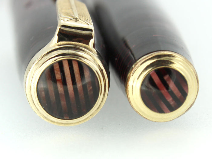 1938 PARKER BURGUNDY PEARL STANDARD VACUMATIC FOUNTAIN PEN RESTORED OFFERED BY ANTIQUE DIGGER