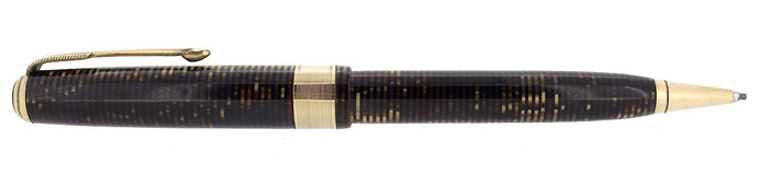 1938 PARKER MAXIMA GOLDEN PEARL INJECTOR PENCIL JEWELER COIN STACK CAP BAND OFFERED BY ANTIQUE DIGGER
