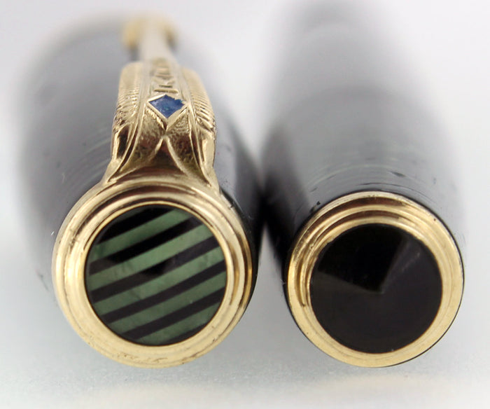 1939 PARKER EMERALD PEARL VACUMATIC DOUBLE JEWEL MAJOR FOUNTAIN PEN RESTORED OFFERED BY ANTIQUE DIGGER