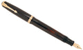 1939 PARKER JET BLACK DOUBLE JEWEL VACUMATIC SHADOW WAVE FOUNTAIN PEN RESTORED OFFERED BY ANTIQUE DIGGER