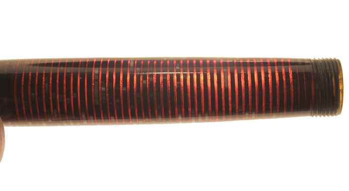 1939 PARKER SILVER PEARL DOUBLE JEWEL VACUMATIC FOUNTAIN PEN LONG MAJOR RESTORED OFFERED BY ANTIQUE DIGGER